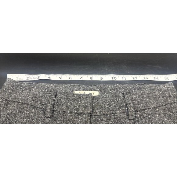 CAbi Charcoal Gray Tweed Flecked Wide Legged Cuffed Trouser Pants Style 230 Sz 4 - Picture 10 of 13